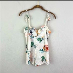 Urban Outfitters Summery Lightweight Sleeveless Floral Romper XS